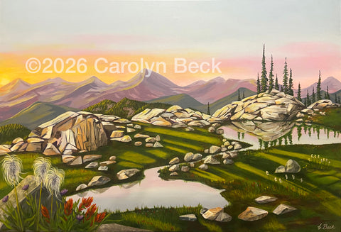 Threshold of Dreams – original BC mountain landscape painting by Carolyn Beck